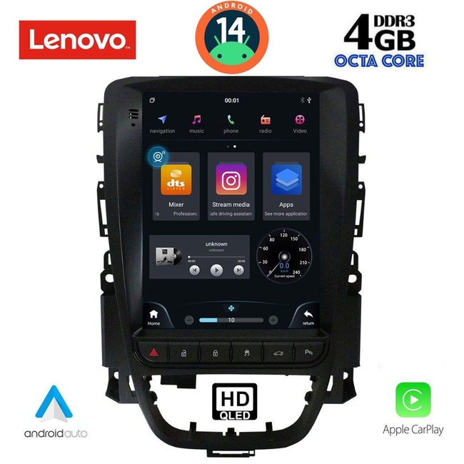 LENOVO SSX 9972_CPA TESLA STYLE for OPEL ASTRA J mod. 2011-2016
