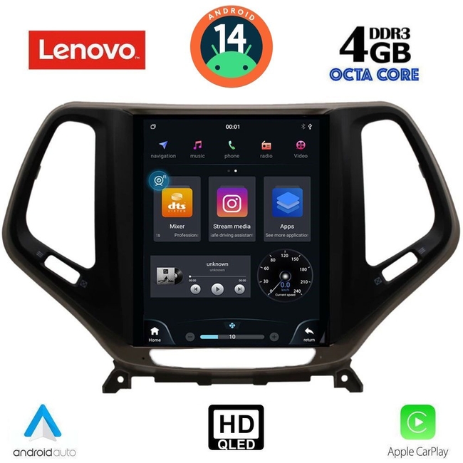 LENOVO SSX 9984_CPA TESLA STYLE for JEEP CHEROKEE mod. 2014-2024