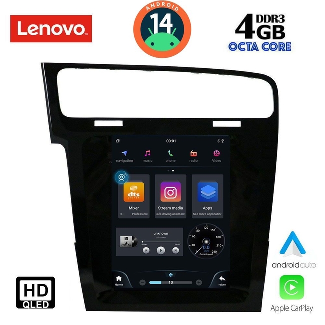 LENOVO SSX 9985_CPA TESLA STYLE for VW GOLF 7 mod. 2013-2021