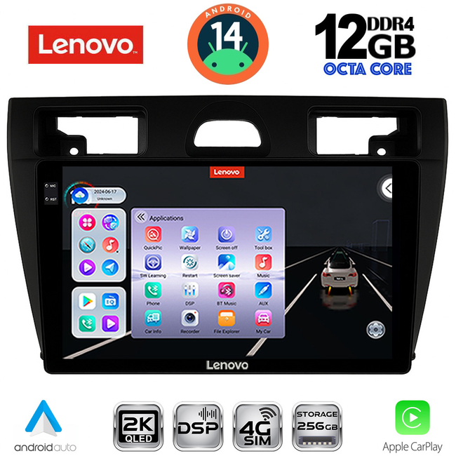 LENOVO SSZ 12153BL_CPA (9inc) MULTIMEDIA TABLET for FORD FIESTA mod. 2005-2008 (BLACK)