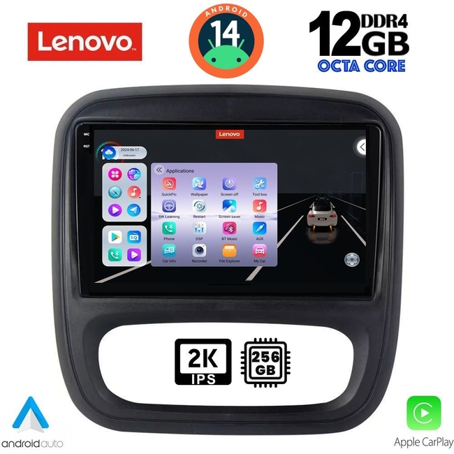 LENOVO SSZ 12499_CPA (9inc) MULTIMEDIA TABLET for OPEL VIVARO – RENAULT TRAFIC – FIAT TALENDO – NISSAN NV 300 mod. 2014&gt;