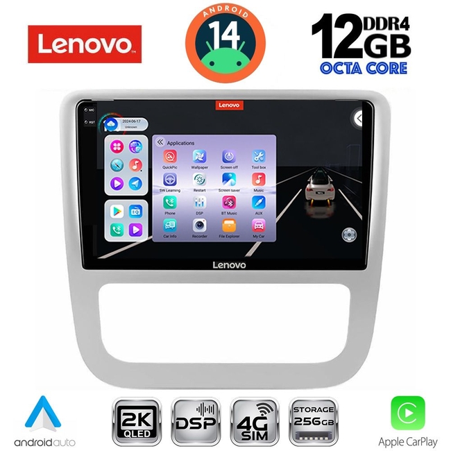 LENOVO SSZ 12751_CPA CLIMA (9inc) MULTIMEDIA TABLET for VW EOS mod. 2006> - SCIROCCO mod. 2011-2014