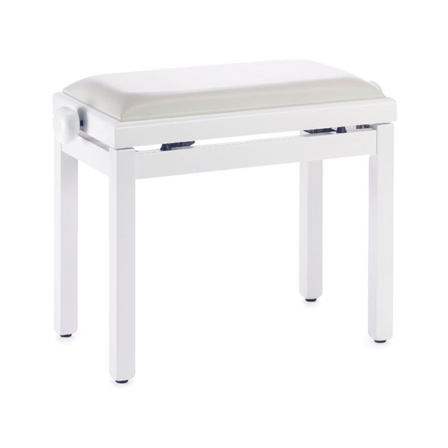 STAGG PB39 WHM SWH Κάθισμα Πιάνου Λευκό Ματ, επένδυση βινύλιο