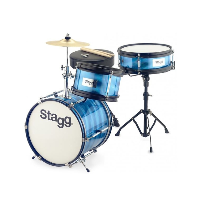 STAGG TIM JR 3/12B BL Ακουστικό Drum Set Junior με Πιατίνια
