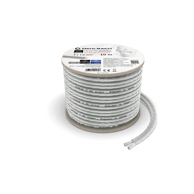 Oehlbach Silverline SP-15 Επαργυρωμένο Καλώδιο Ηχείων 2 x 1.5 mm² - 10m (Τεμάχιο)