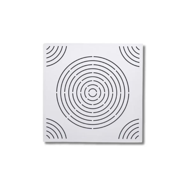 Audiodesigner Circle Pattern White Ηχοαπορροφητικό Ξύλινο πάνελ 50x50x5 cm / 0.25 τ.μ. (Τεμάχιo)