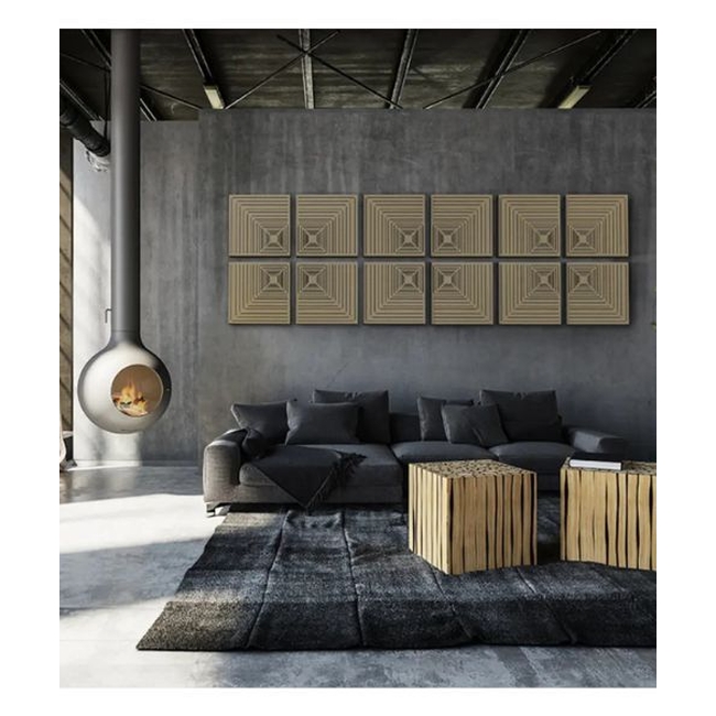 Audiodesigner Maple Pattern Brown Ηχοαπορροφητικά Ξύλινα Πάνελ 50x50x5 cm / 1 τ.μ. (4 Τεμάχια)