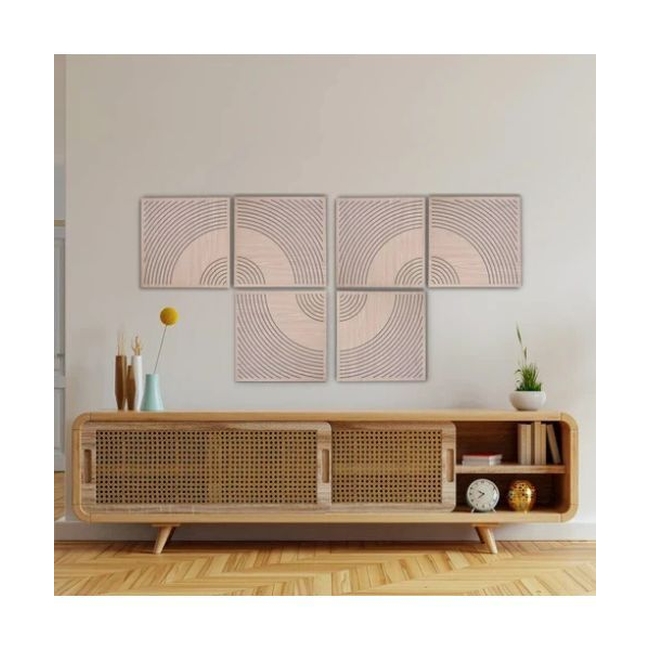 Audiodesigner Wave Pattern Brown Ηχοαπορροφητικά Ξύλινα πάνελ 50x50x5 cm / 1 τ.μ. (4 Τεμάχια)