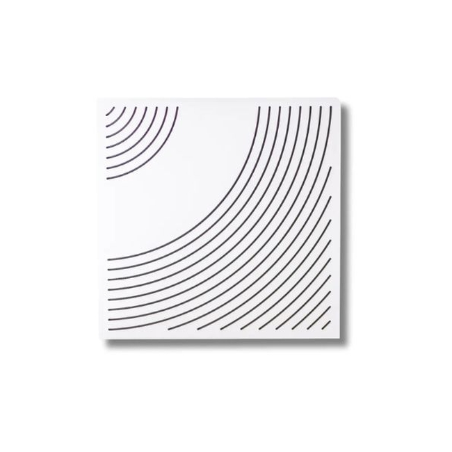 Audiodesigner Wave Pattern White Ηχοαπορροφητικό Ξύλινο πάνελ 50x50x5 cm / 0.25 τ.μ. (Τεμάχιo)