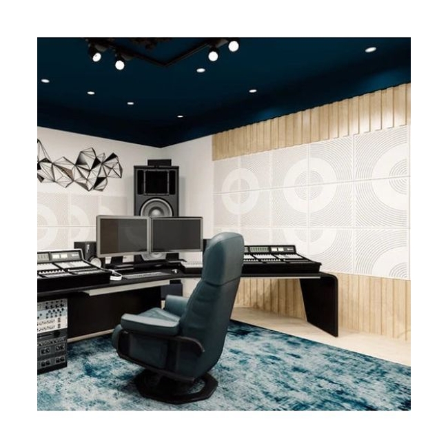 Audiodesigner Wave Pattern White Ηχοαπορροφητικό Ξύλινο πάνελ 50x50x5 cm / 0.25 τ.μ. (Τεμάχιo)