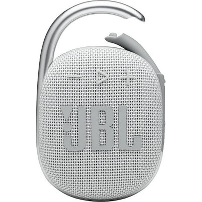JBL Clip 4 Waterproof IP67 White  - 3 Χρόνια Εγγύηση Αντιπροσωπείας-